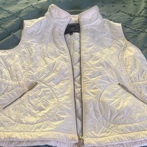Talbots Ivory Quilted Vest